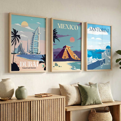travel  Wall  Art Paintings for Living Room - Wall Poster With frames
