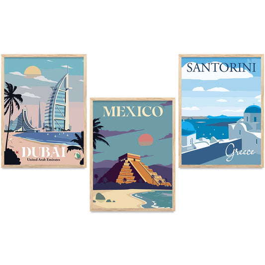 travel  Wall  Art Paintings for Living Room - Wall Poster With frames