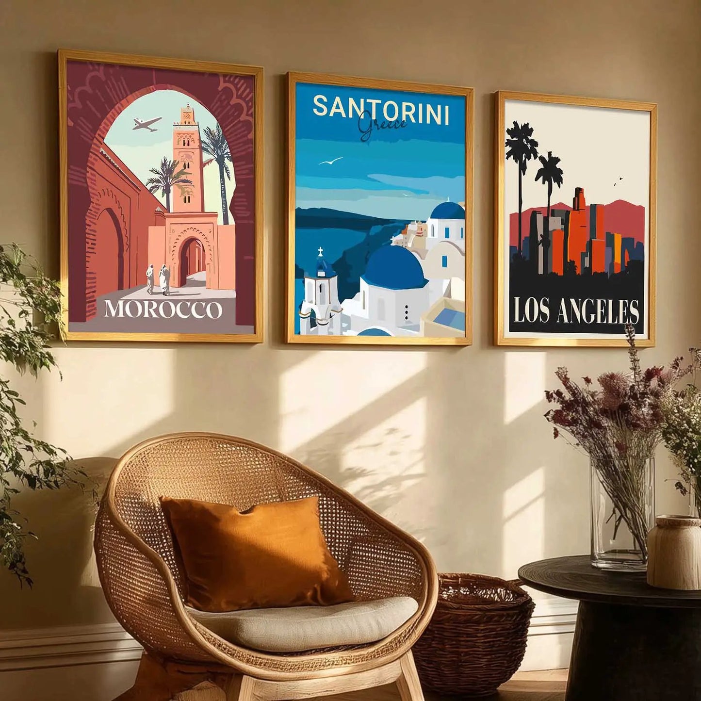 City  Wall Art Paintings for Living Room - Wall Poster With frames