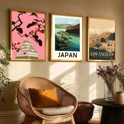 City  Wall  Art Paintings for Living Room - Wall Poster With frames
