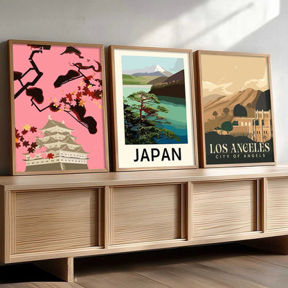 City  Wall  Art Paintings for Living Room - Wall Poster With frames
