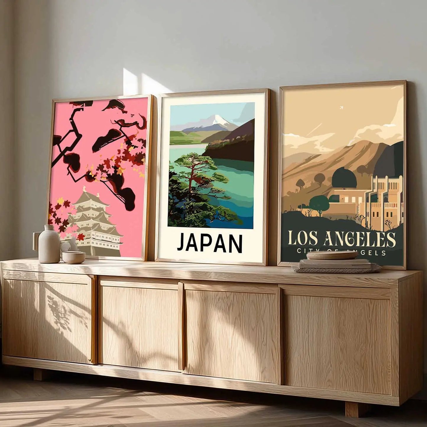 City  Wall  Art Paintings for Living Room - Wall Poster With frames
