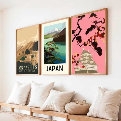 City  Wall  Art Paintings for Living Room - Wall Poster With frames