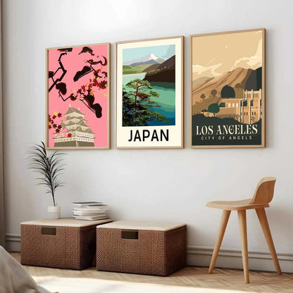 City  Wall  Art Paintings for Living Room - Wall Poster With frames