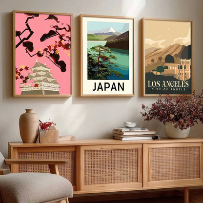 City  Wall  Art Paintings for Living Room - Wall Poster With frames