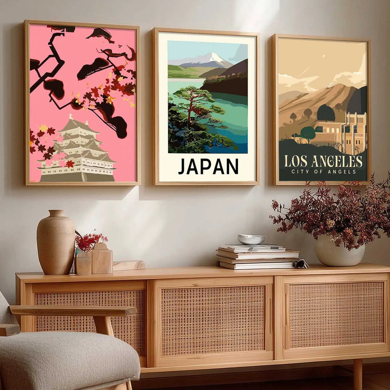 City  Wall  Art Paintings for Living Room - Wall Poster With frames