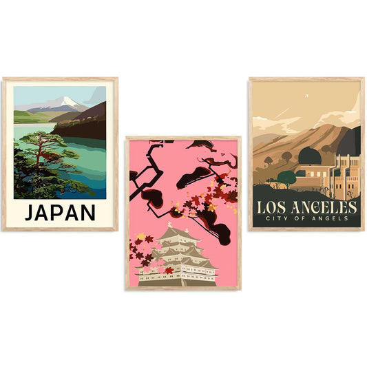 City  Wall  Art Paintings for Living Room - Wall Poster With frames