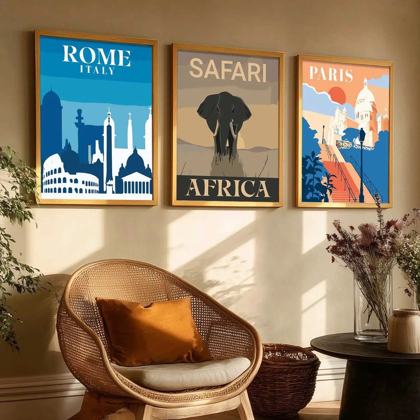 City  Wall   Art Paintings for Living Room - Wall Poster With frames