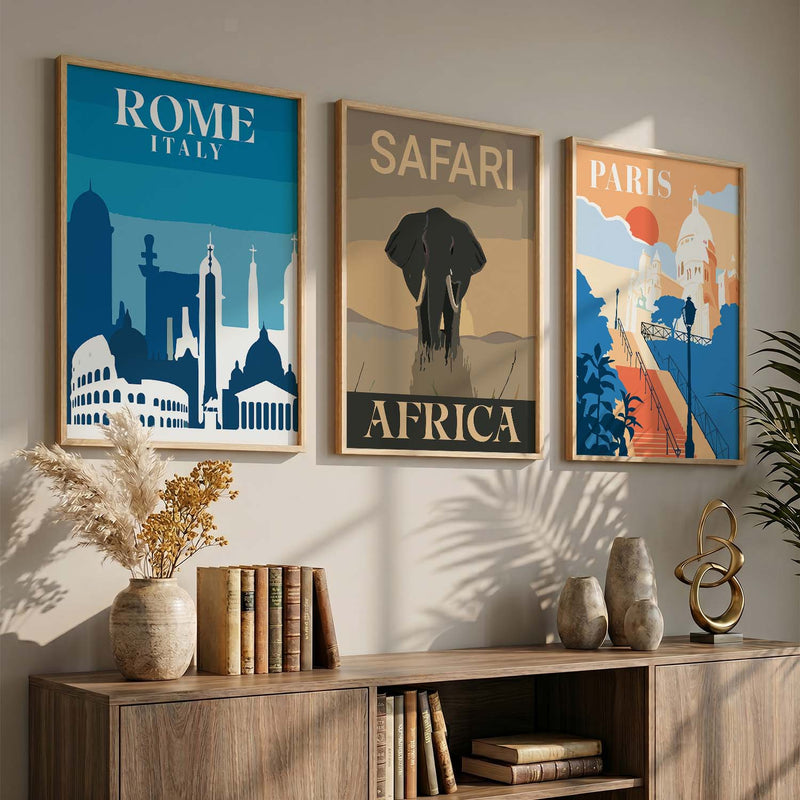 City  Wall   Art Paintings for Living Room - Wall Poster With frames