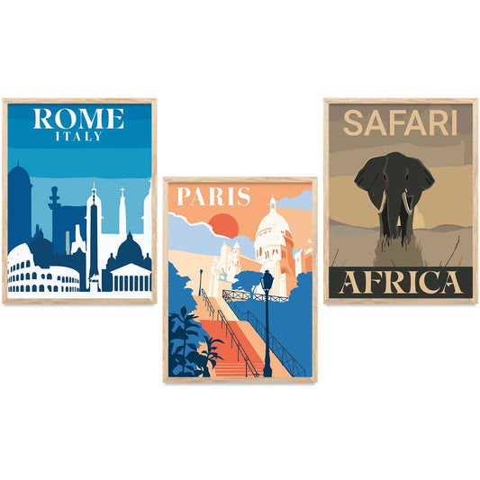 City  Wall   Art Paintings for Living Room - Wall Poster With frames