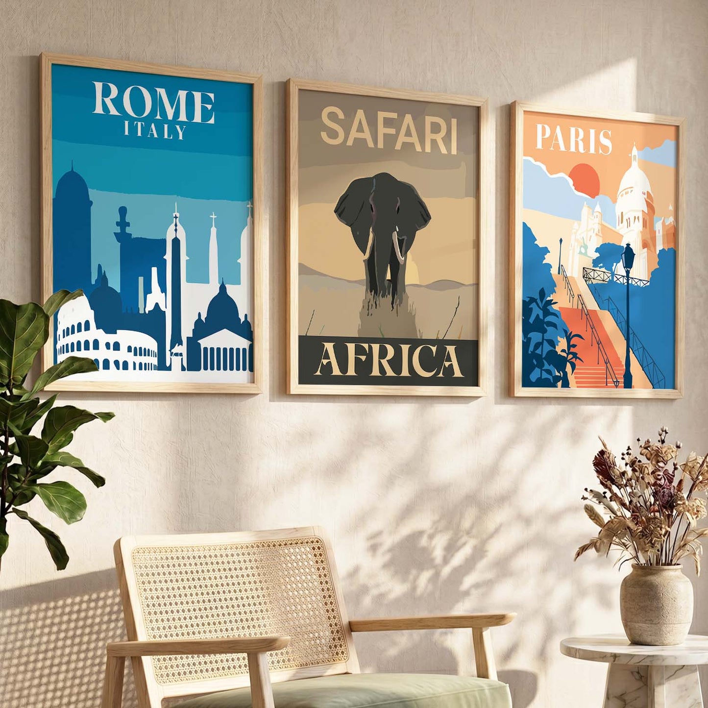 City  Wall   Art Paintings for Living Room - Wall Poster With frames