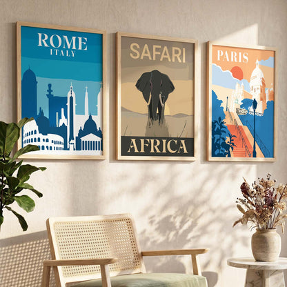 City  Wall   Art Paintings for Living Room - Wall Poster With frames