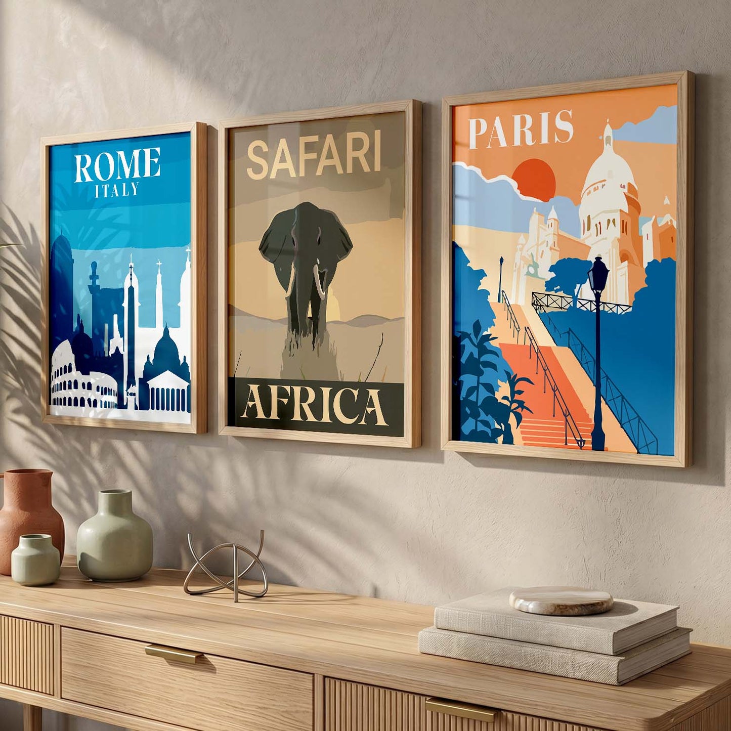 City  Wall   Art Paintings for Living Room - Wall Poster With frames