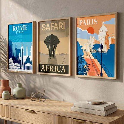 City  Wall   Art Paintings for Living Room - Wall Poster With frames