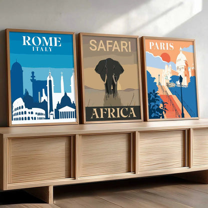 City  Wall   Art Paintings for Living Room - Wall Poster With frames