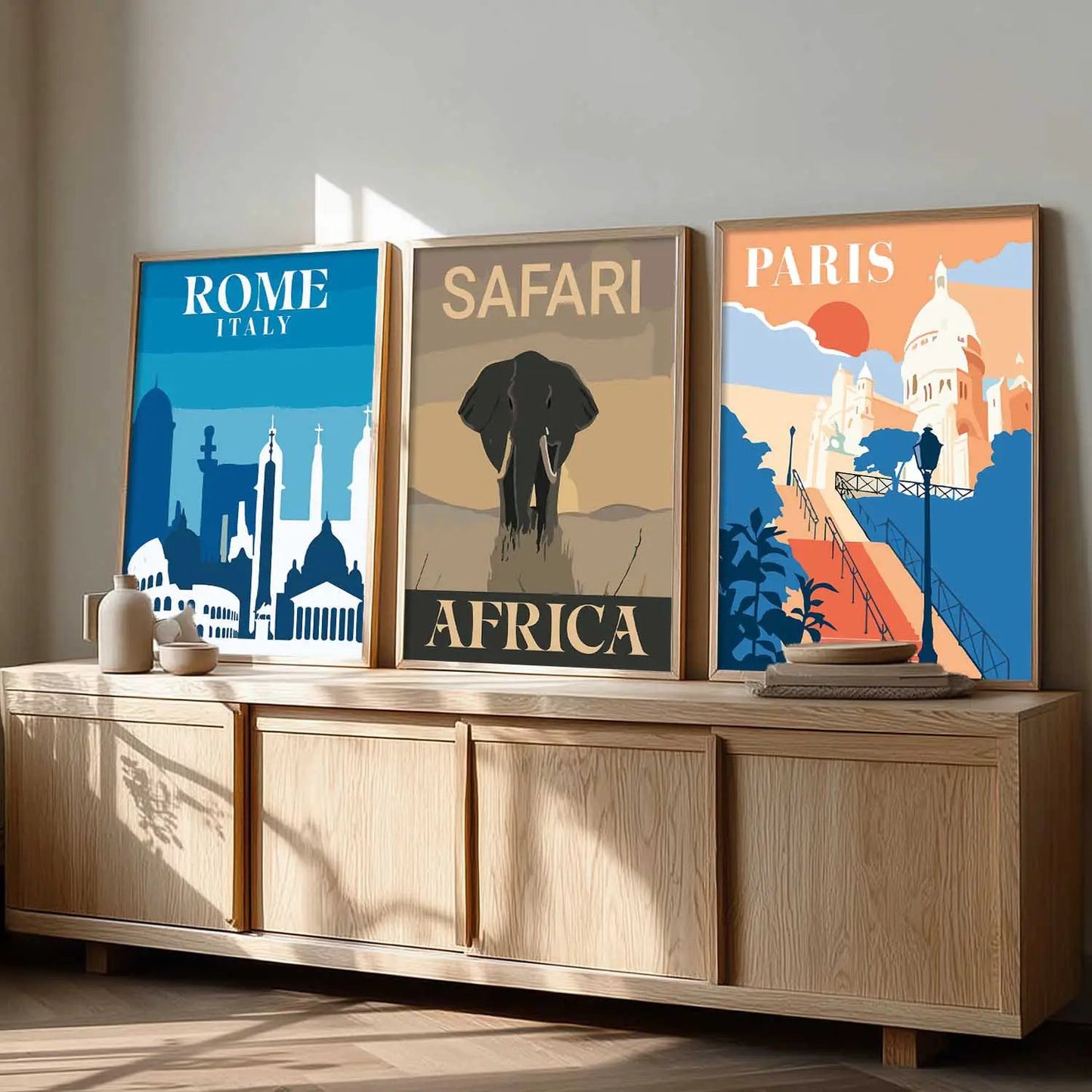 City  Wall   Art Paintings for Living Room - Wall Poster With frames