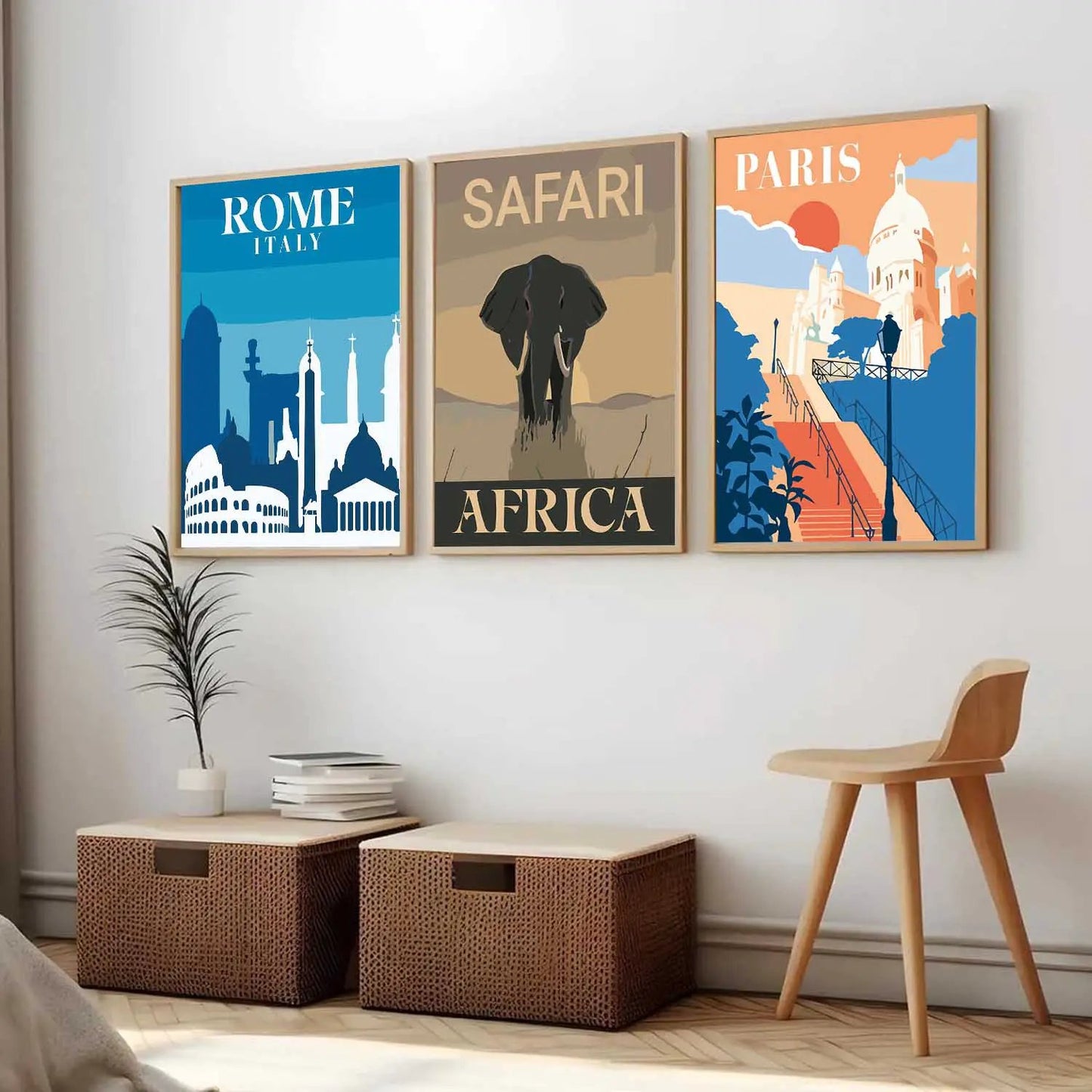 City  Wall   Art Paintings for Living Room - Wall Poster With frames