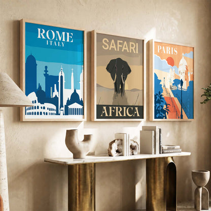 City  Wall   Art Paintings for Living Room - Wall Poster With frames