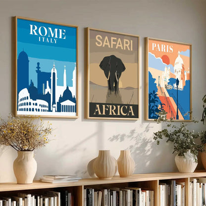 City  Wall   Art Paintings for Living Room - Wall Poster With frames