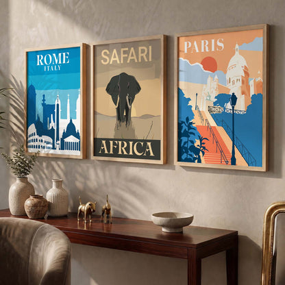 City  Wall   Art Paintings for Living Room - Wall Poster With frames