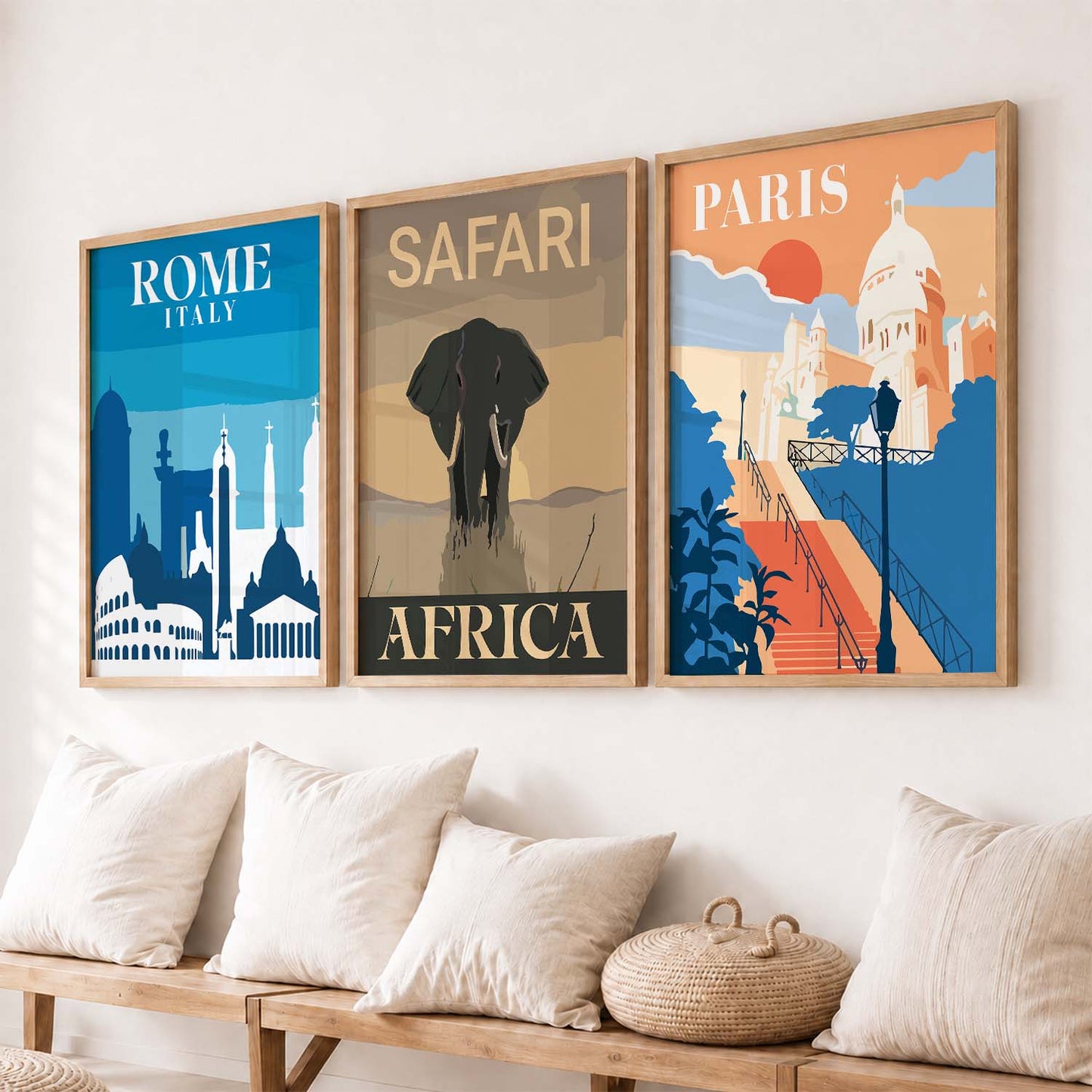 City  Wall   Art Paintings for Living Room - Wall Poster With frames