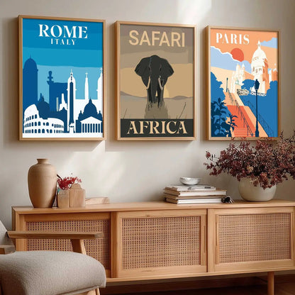 City  Wall   Art Paintings for Living Room - Wall Poster With frames