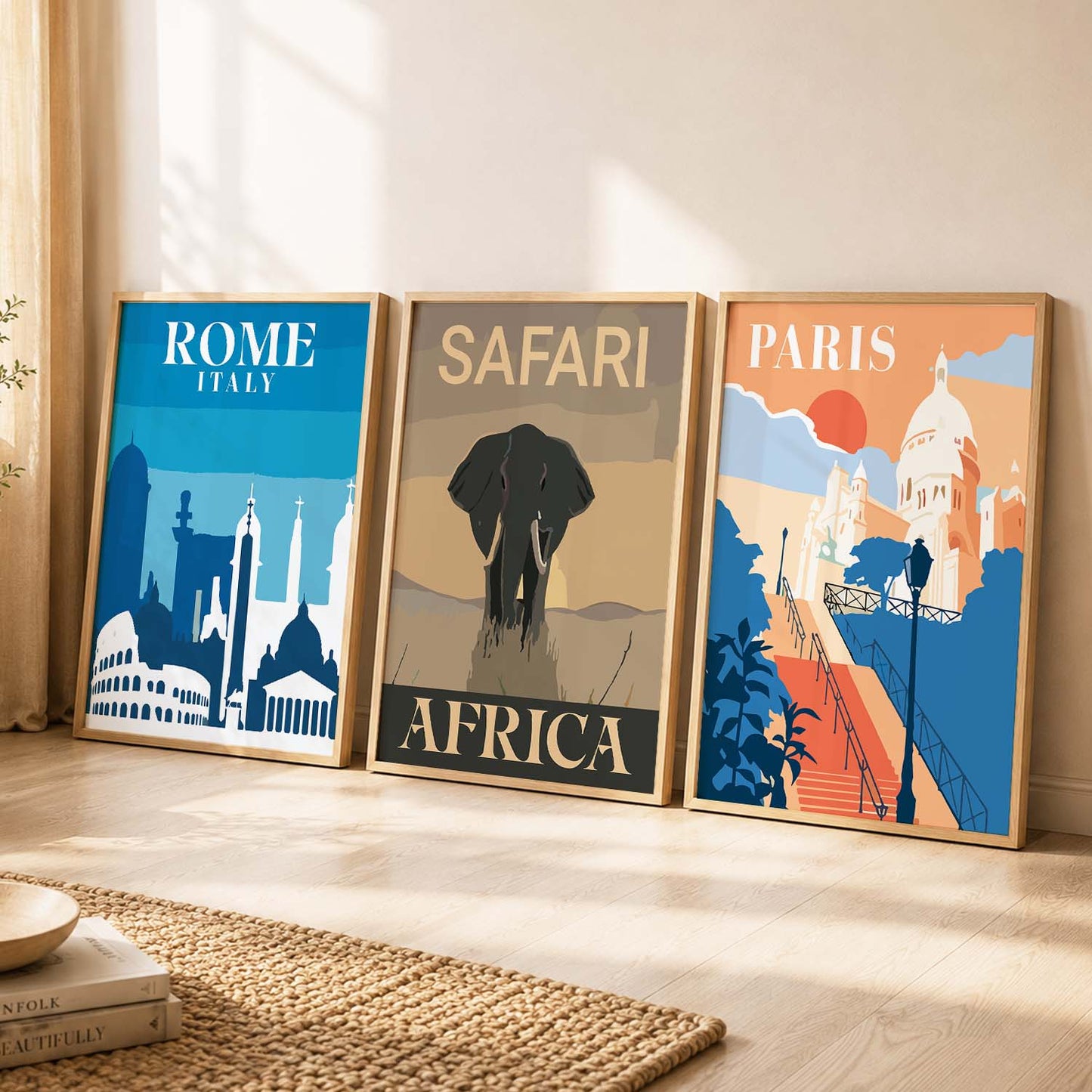 City  Wall   Art Paintings for Living Room - Wall Poster With frames