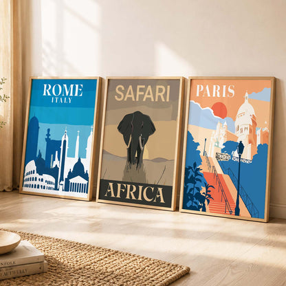 City  Wall   Art Paintings for Living Room - Wall Poster With frames