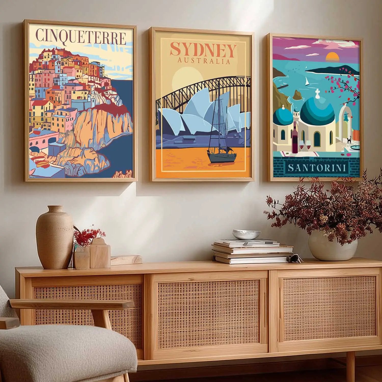travel Wall Art Paintings for Living Room - Wall Poster With frames by Kotart store