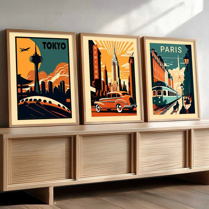 travel Wall Art Paintings for Living Room - Wall Poster With frames by Kotart store