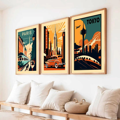 travel Wall Art Paintings for Living Room - Wall Poster With frames by Kotart store