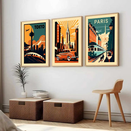 travel Wall Art Paintings for Living Room - Wall Poster With frames by Kotart store