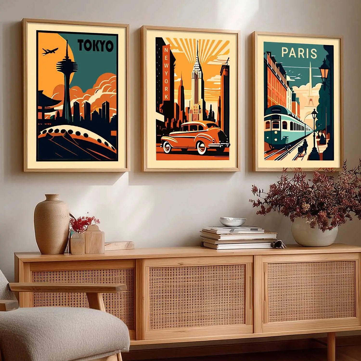 travel Wall Art Paintings for Living Room - Wall Poster With frames by Kotart store