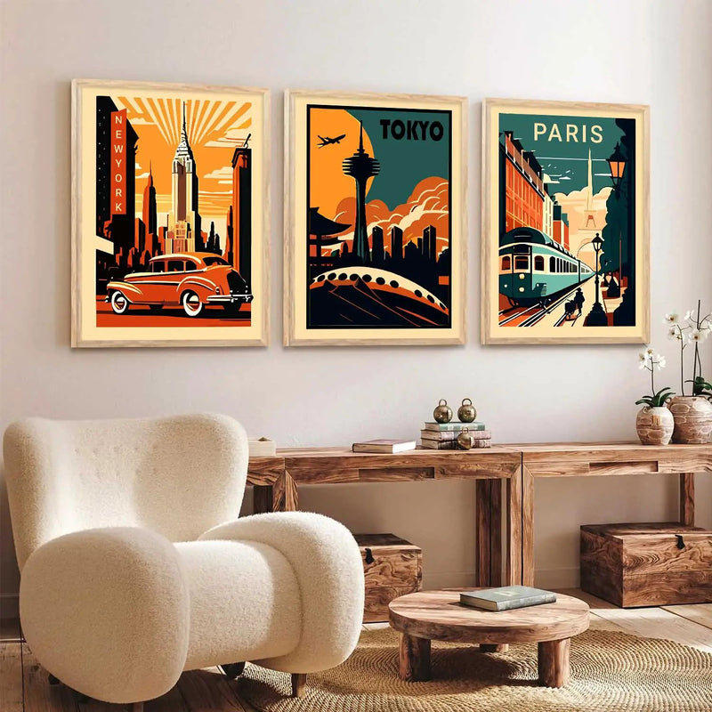 travel Wall Art Paintings for Living Room - Wall Poster With frames by Kotart store