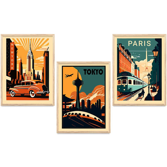 travel  Wall  Art Paintings for Living Room - Wall Poster With frames