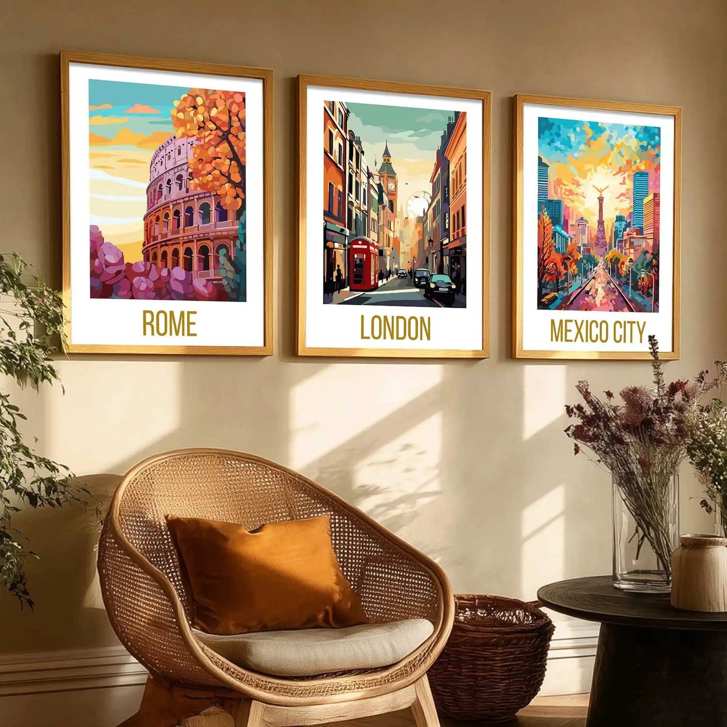 City  Wall Art Paintings for Living Room - Wall Poster With frames