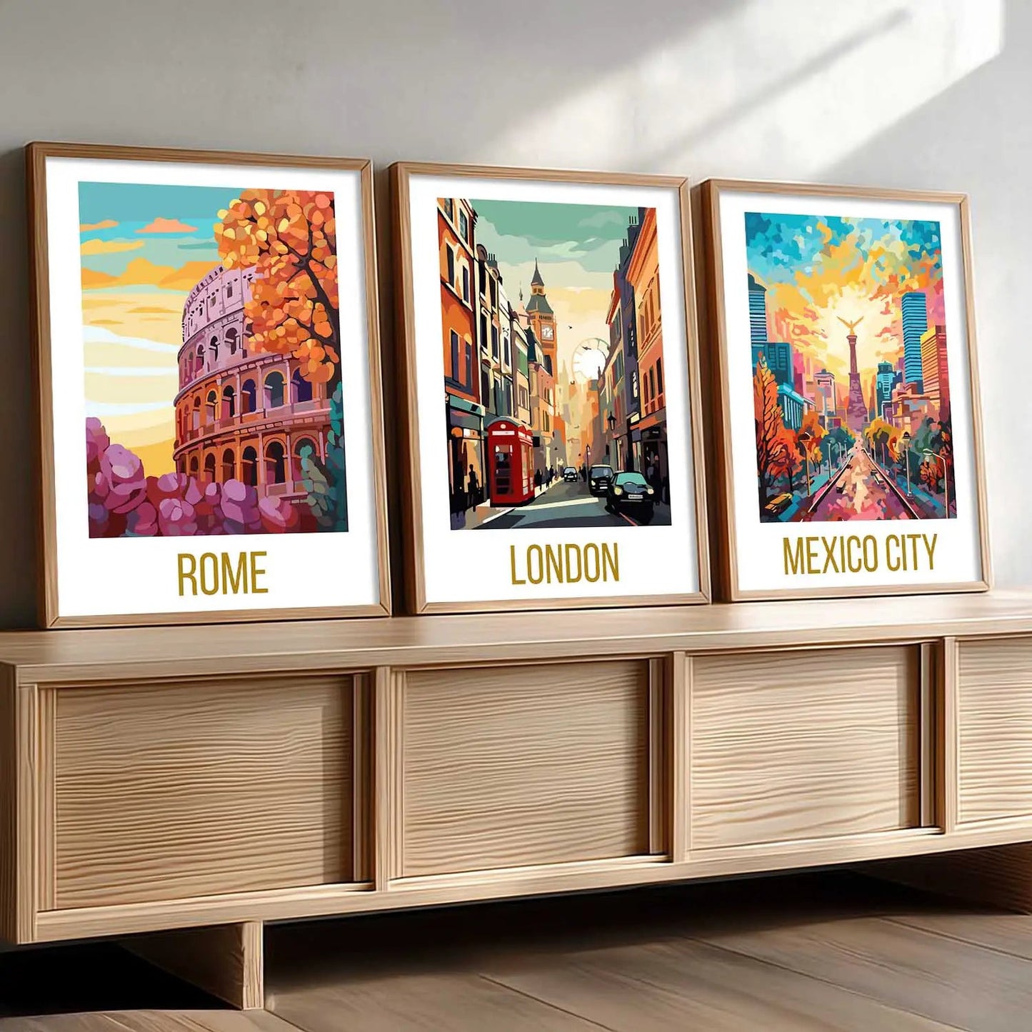 City  Wall Art Paintings for Living Room - Wall Poster With frames