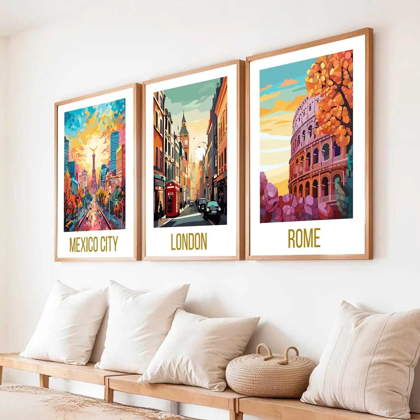 City  Wall Art Paintings for Living Room - Wall Poster With frames