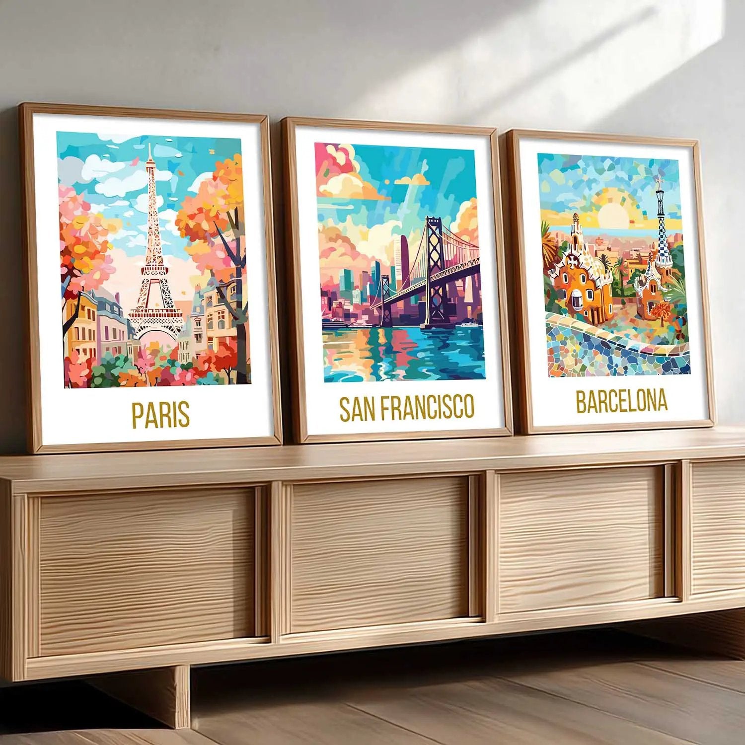 travel Wall Art Paintings for Living Room - Wall Poster With frames by Kotart store