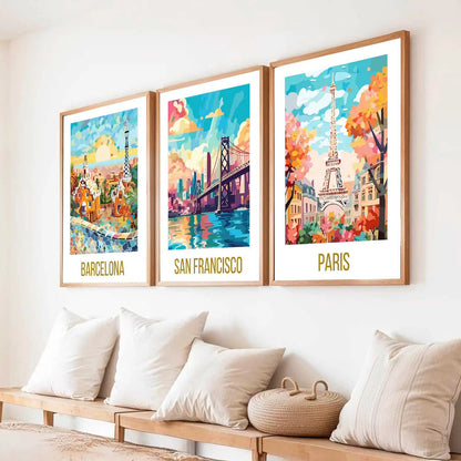 travel Wall Art Paintings for Living Room - Wall Poster With frames by Kotart store