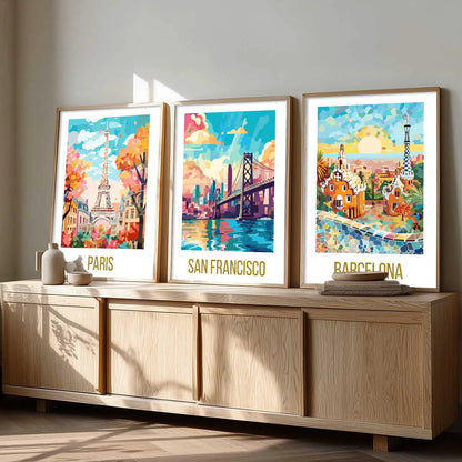 travel Wall Art Paintings for Living Room - Wall Poster With frames by Kotart store