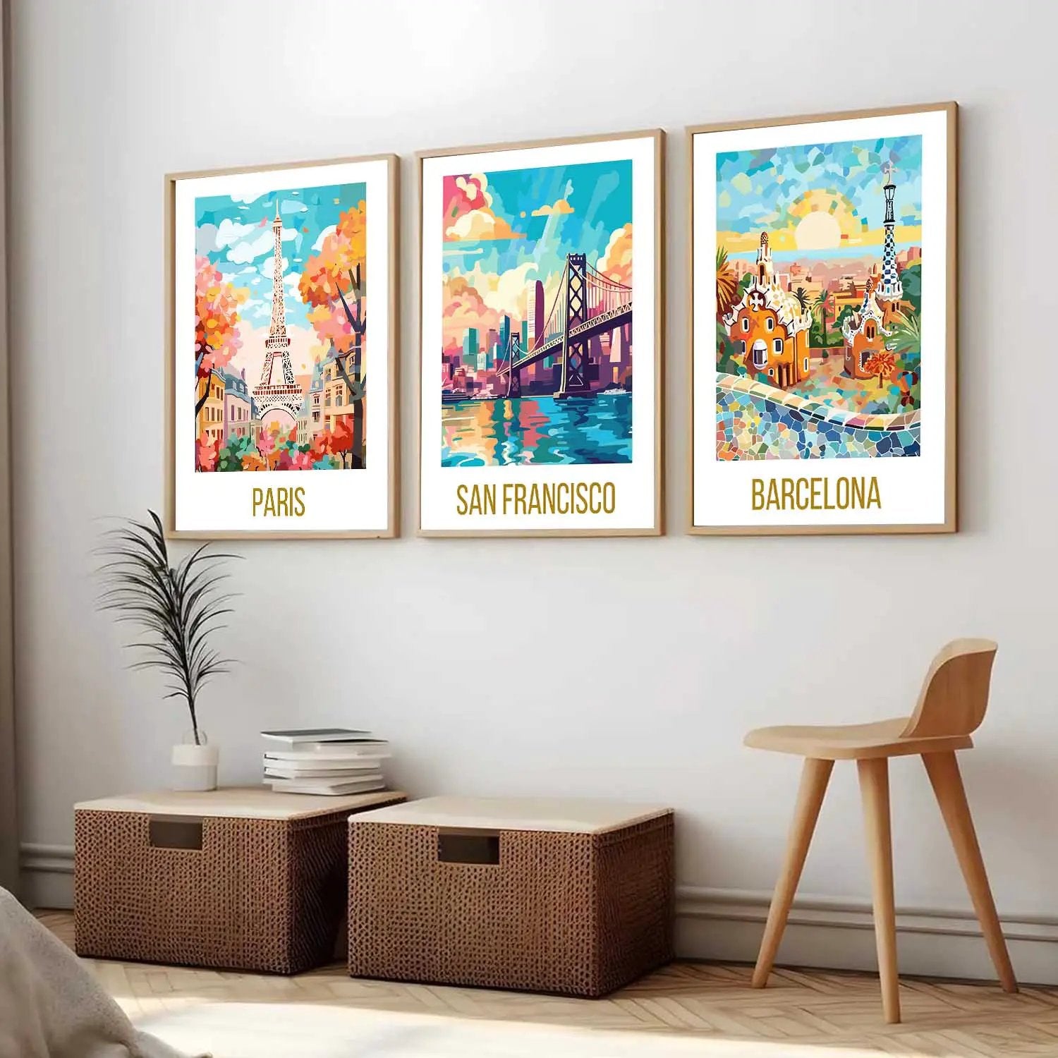 travel Wall Art Paintings for Living Room - Wall Poster With frames by Kotart store
