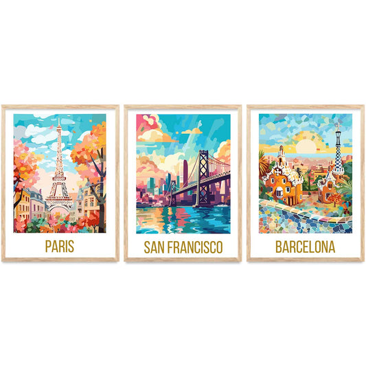 travel Wall  Art Paintings for Living Room - Wall Poster With frames