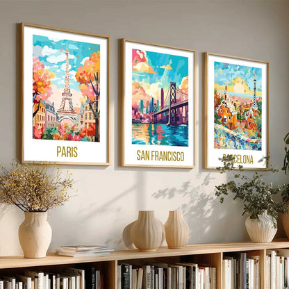travel Wall Art Paintings for Living Room - Wall Poster With frames by Kotart store