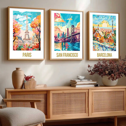 travel Wall Art Paintings for Living Room - Wall Poster With frames by Kotart store