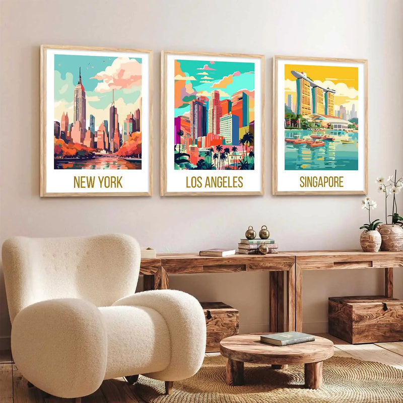 travel  Wall  Art Paintings for Living Room - Wall Poster With frames
