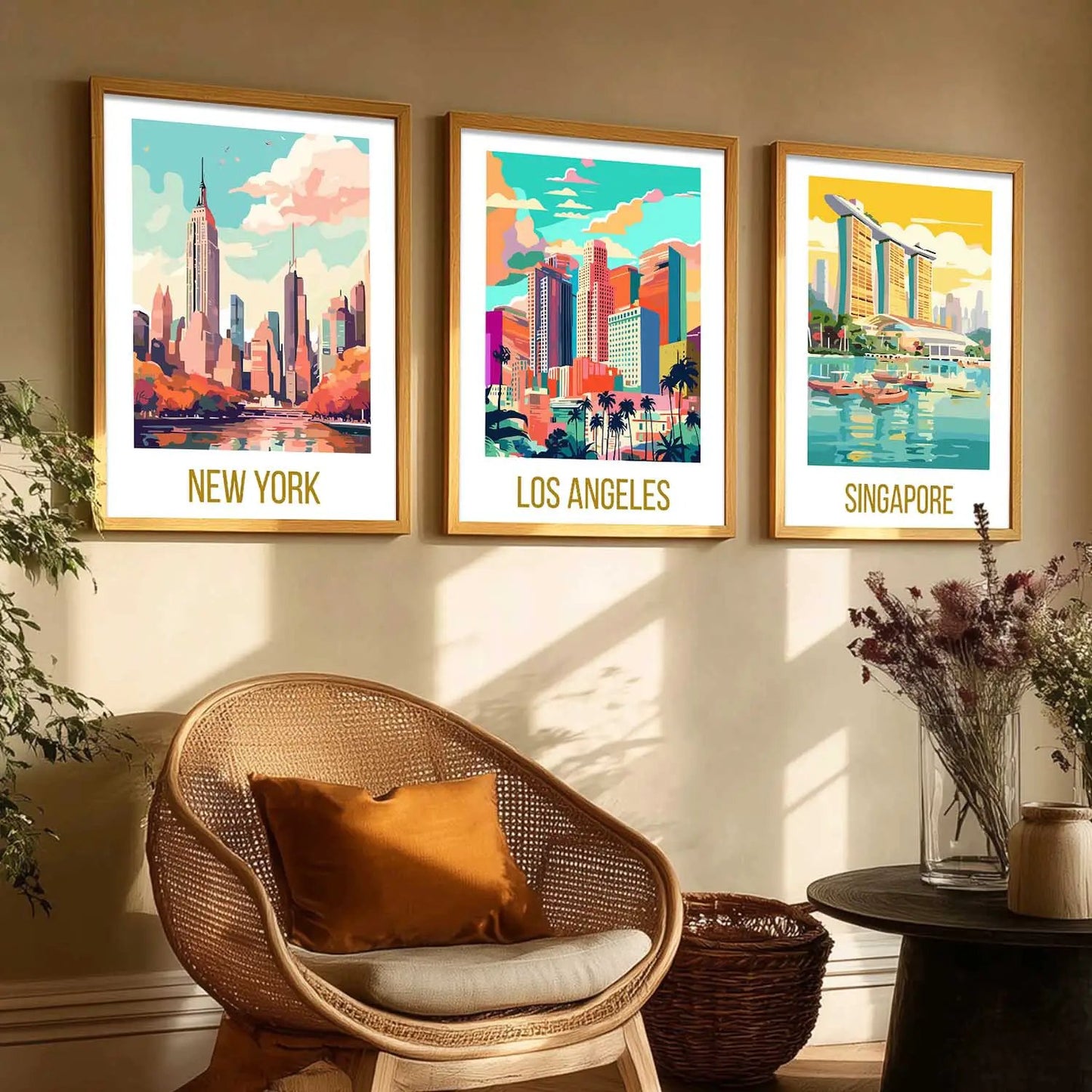 travel  Wall  Art Paintings for Living Room - Wall Poster With frames