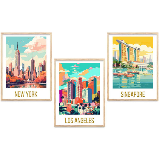 travel  Wall  Art Paintings for Living Room - Wall Poster With frames