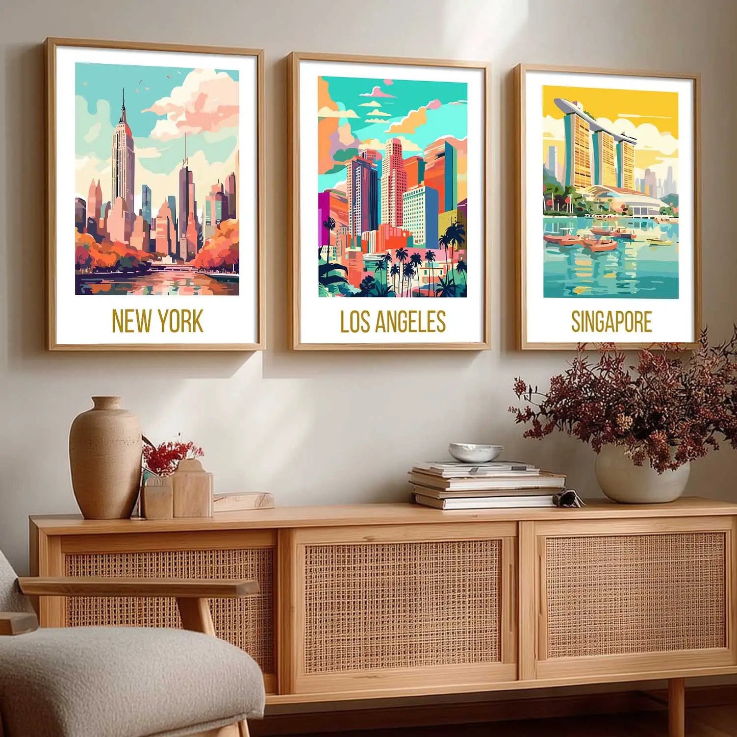 travel  Wall  Art Paintings for Living Room - Wall Poster With frames