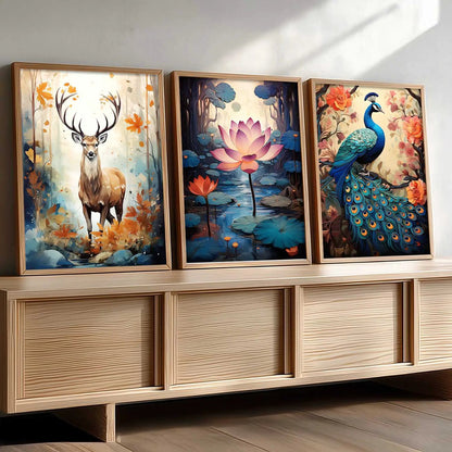 Traditional   Wall Art Paintings for Living Room - Wall Poster With frames
